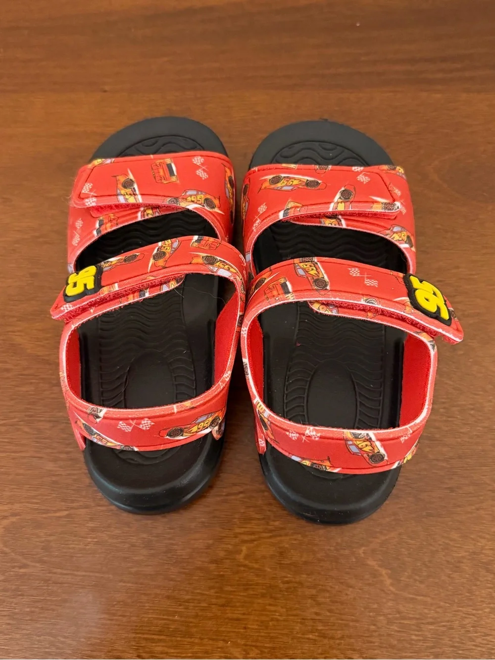 Disney Pixar Cars Lightning McQueen Toddler Sandals Size 8